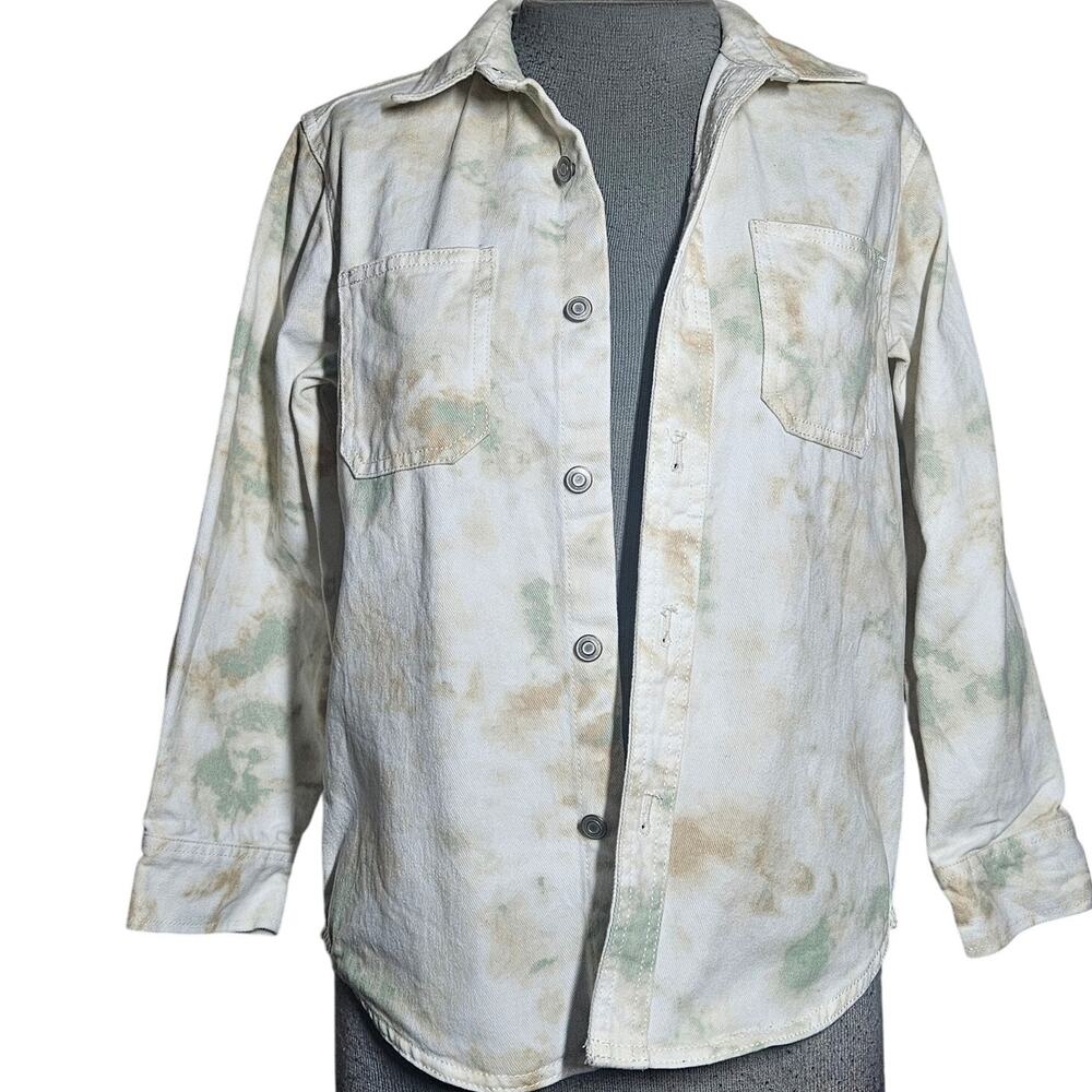 Tie Dye Cotton Jean Jacket Size Large